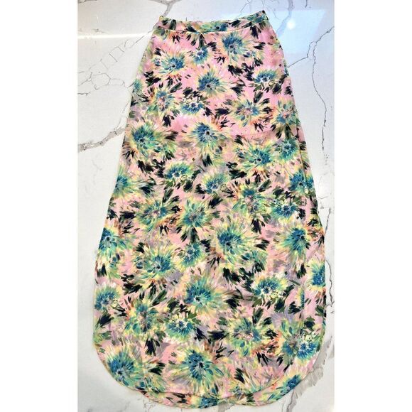 Lulus Lush Sheer Floral Midi Skirt in Pink Size S - Picture 1 of 5